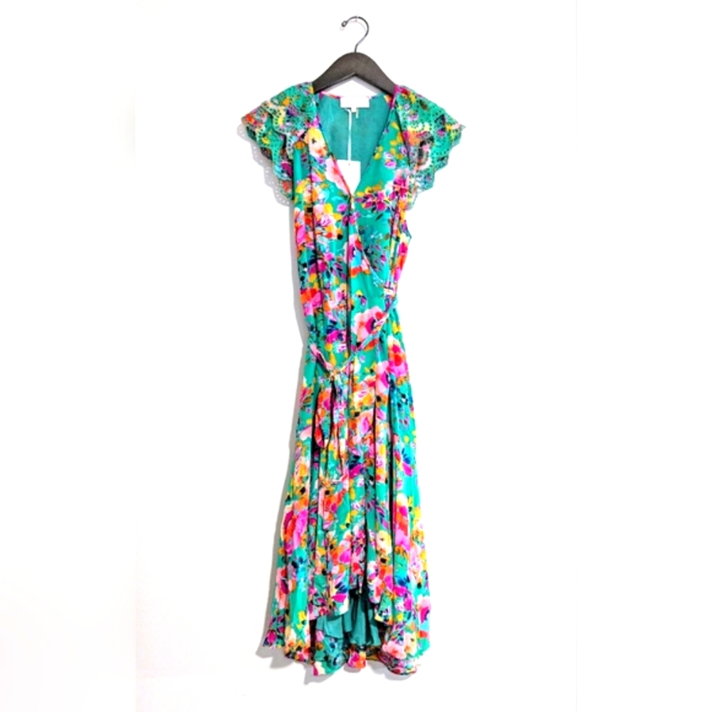 NWT CABALLERO Nelia Wrap Dress in Painted Flower from Anthropologie